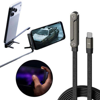 Fast Charging Foldable Bracket Data Cable 2-in-1