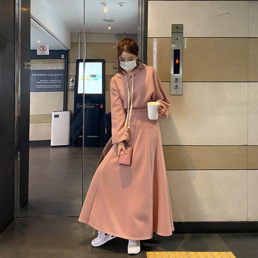 Casual Sweatshirt And Skirt Set