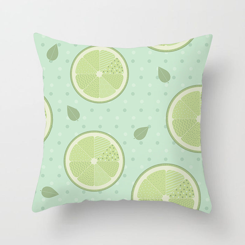 Fruit Print Cushion Cover