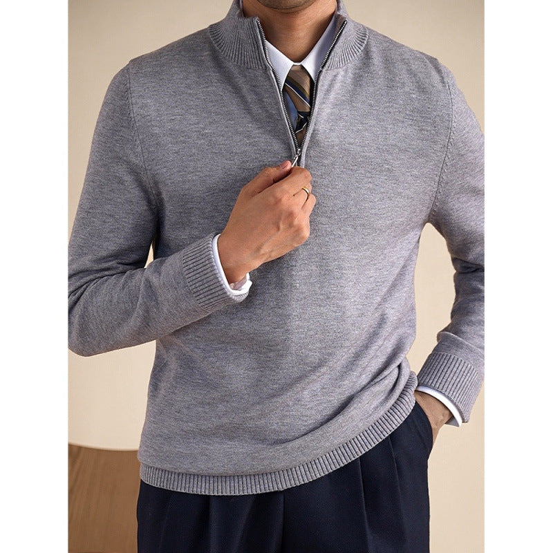 Pull en maille à col roulé mi-long