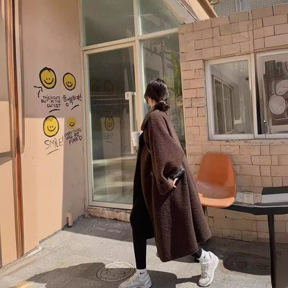 Manteau mi-long en peau de mouton