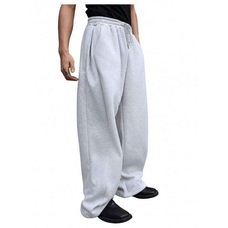 Pantalon droit à jambes larges et amples