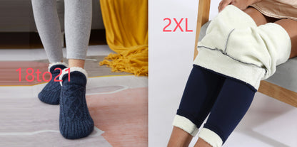 بنطلون ضيق من المخمل الناعم المبطن المصنوع من جلد الغنم