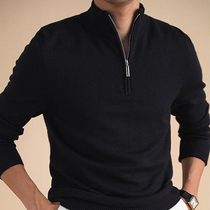 Pull en maille à col roulé mi-long